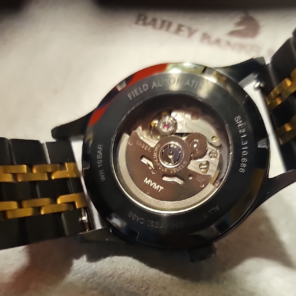 MVMT Black and Gold Men's Automatic Watch with Day-Date - Picture 6 of 13